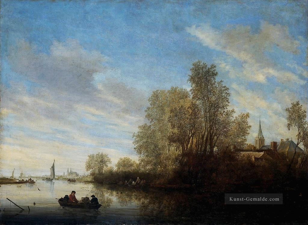 Fluss Landschaft Salomon van Ruysdael Ölgemälde